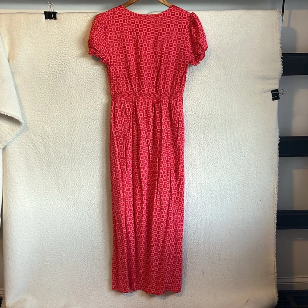Free People Red Puff Sleeve Sundress Womens Small - Picture 5 of 6